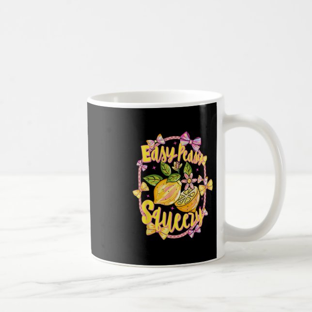 Easy Peasy Lemon Squeezy Coquette Bow Hello Summer Coffee Mug (Right)