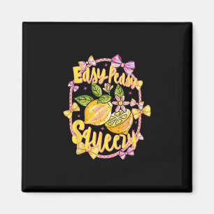 Easy Peasy Lemon Squeezy Coquette Bow Hello Summer Magnet