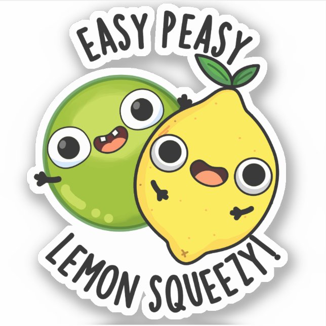 Easy Peasy Lemon Squeezy Funny Fruit Pun  (Front)