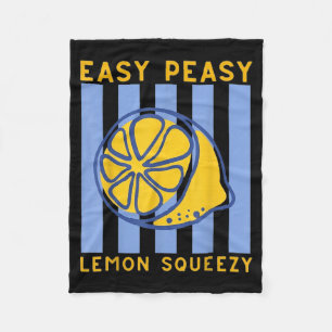 Easy Peasy Lemon Squeezy Summer Lemonade Fleece Blanket