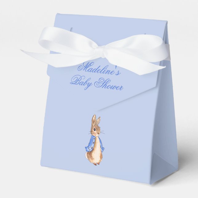 Easy Personalise Peter the Rabbit Baby Shower Favour Box (Front Side)