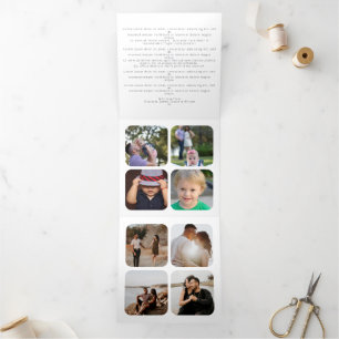 Easy Personalise Your Own Unique Photo Tri-Fold Card