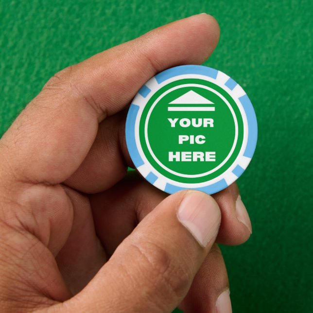 EASY! Poker Chips - Light Blue- Custom (Hand)