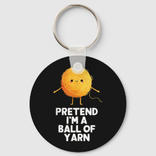 Easy Pretend A Ball of Yarn Costume Halloween Key Ring