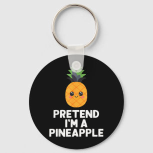 Easy Pretend A Pineapple Costume Halloween Funny Key Ring