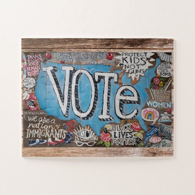 EASY puzzle VOTE LOUD (Horizontal)