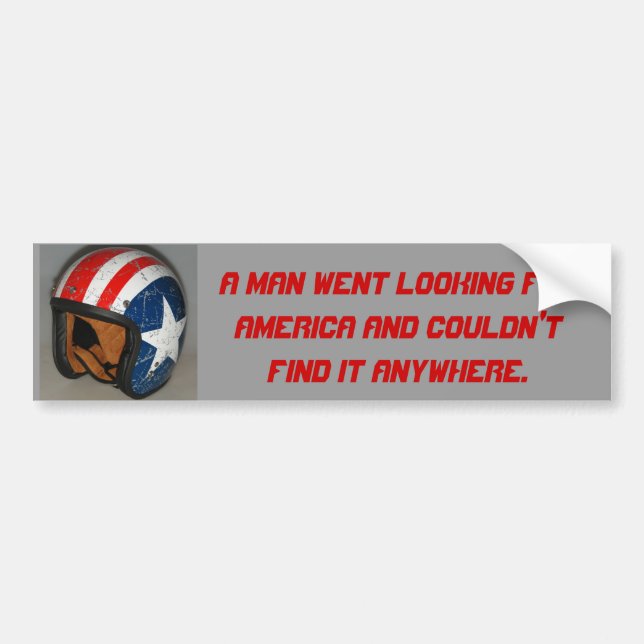 Easy Rider Captain America Looking For America Bumper Sticker (Front)