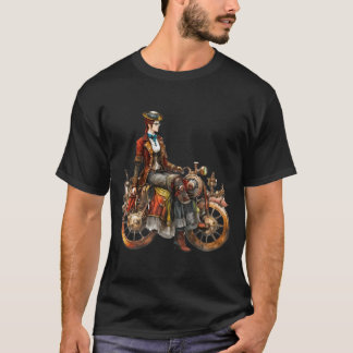 Easy Rider Woman Classic Motorcycle  T-Shirt