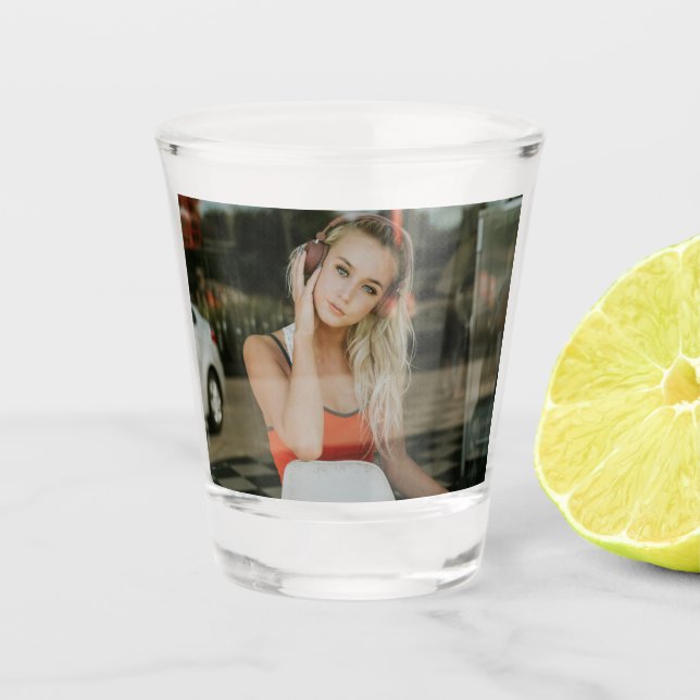 EASY!  Shot Glass - Personalised - Add your Image (Front)