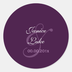 Easy Template stickers/purple/plum Classic Round Sticker