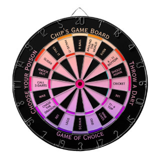 Easy Text Personal Peach to Purple Regulation  Dartboard
