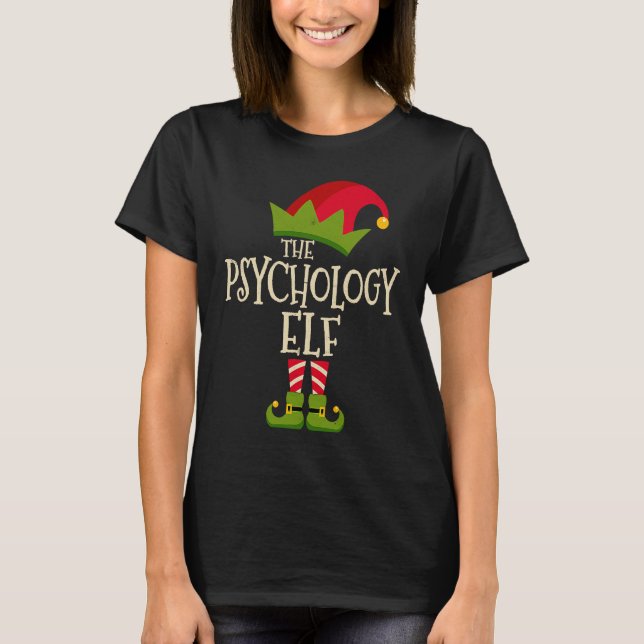 Easy The Psychology Elf Costume Family Group  Chri T-Shirt (Front)