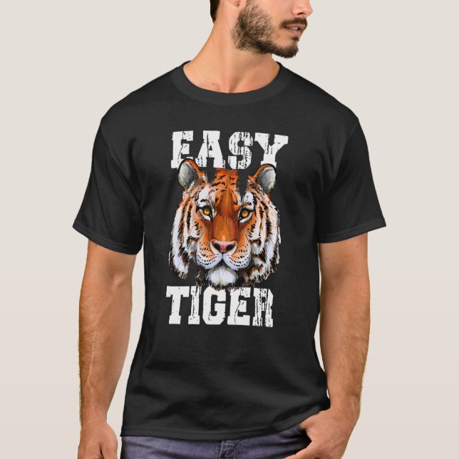 Easy Tiger Fearless Bengal Tiger Face Graphic T-Shirt (Front)