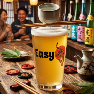 Easy Tiger Pint Glass – Bold Typography