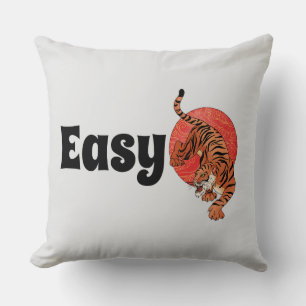 Easy Tiger Throw Pillow – Bold