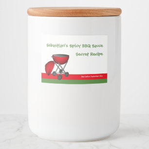 Easy To Personalise BBQ Sauce Design Food Label