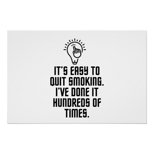 Easy to quit smoking poster (Front)