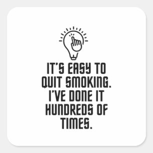 Easy to quit smoking square sticker