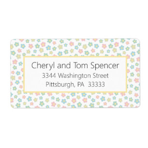 Easy To Read Cute Flowers Return Address Label