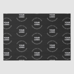 Easy to Replace Logo & Editable Text Pattern Tissue Paper