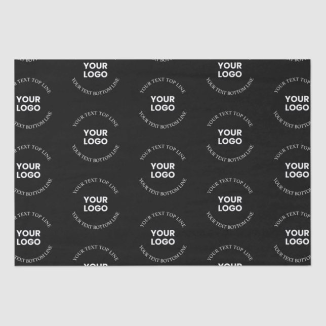 Easy to Replace Logo & Editable Text Pattern Tissue Paper (Front)