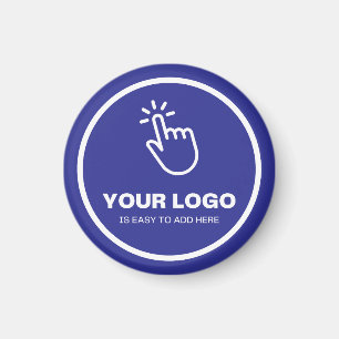 Easy Upload Your Logo Custom Low Minimums Blue Magnet