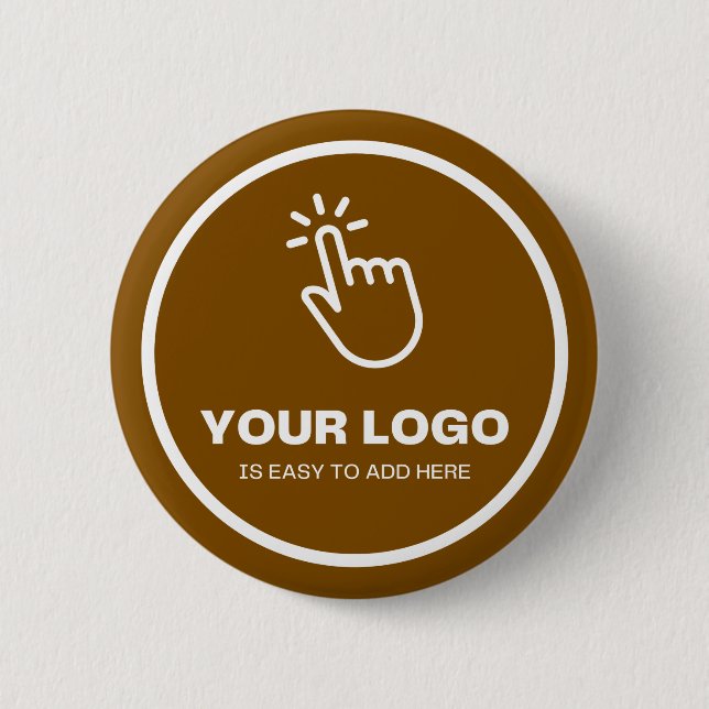 Easy Upload Your Logo Custom Low Minimums Brown 6 Cm Round Badge (Front)