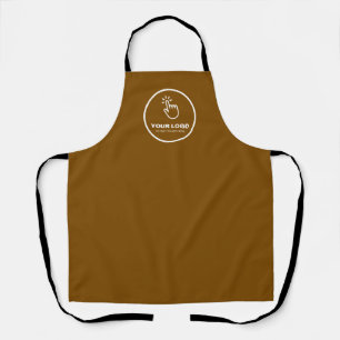 Easy Upload Your Logo Custom Low Minimums Brown Apron