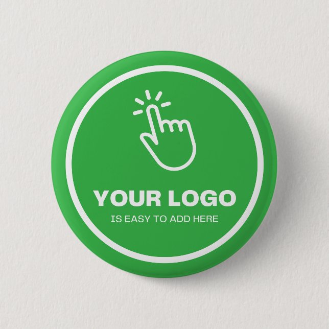 Easy Upload Your Logo Custom Low Minimums Green 6 Cm Round Badge (Front)