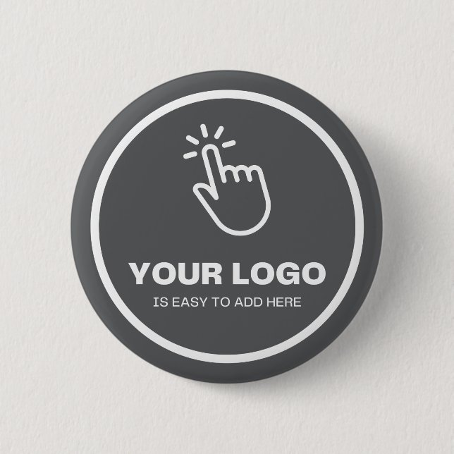 Easy Upload Your Logo Custom Low Minimums Grey 6 Cm Round Badge (Front)