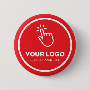 Easy Upload Your Logo Custom Low Minimums Red 6 Cm Round Badge