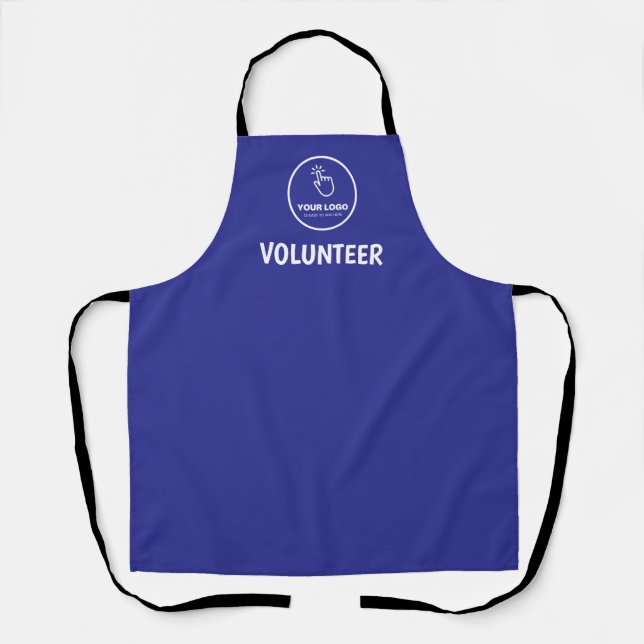 Easy Upload Your Logo Custom Volunteer Blue Apron (Front)