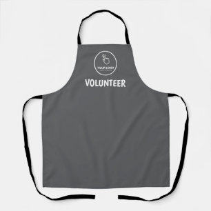 Easy Upload Your Logo Custom Volunteer Grey Apron