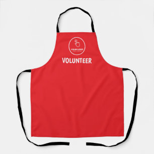 Easy Upload Your Logo Custom Volunteer Red Apron