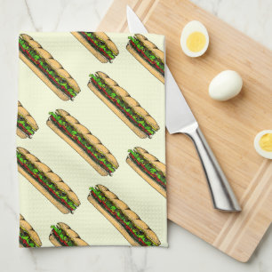 Eat A Hoagie Day Tea Towel