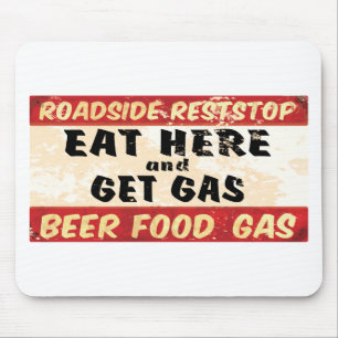 Eat and get gas mouse pad