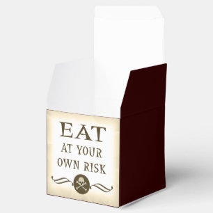 Eat At Your Own Risk Halloween Party Props Favour Box
