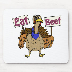 Eat Beef - Talking Turkey Mouse Pad