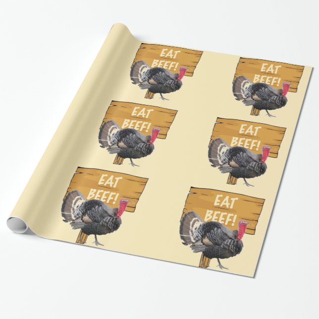 Eat Beef Wrapping Paper (Unrolled)