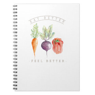 Eat Better   Healthy Veggies   Watercolor Notebook