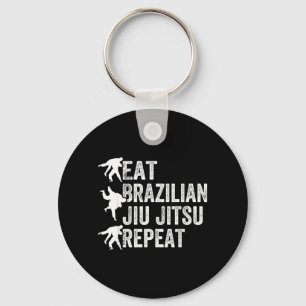 Eat Brazilian Jiu Jitsu Repeat - Brazilian Jiu Key Ring