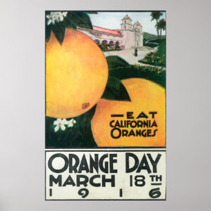 Eat CA Oranges on Orange Day Poster