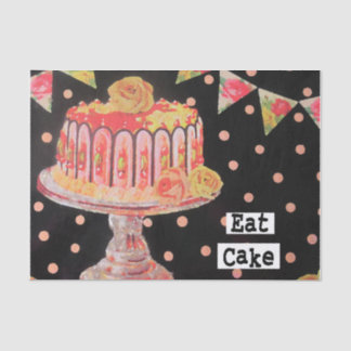 Eat Cake Birthday Tissue Paper Decoupage