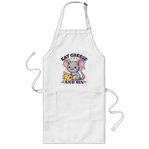 Eat Cheese And Sin Long Apron