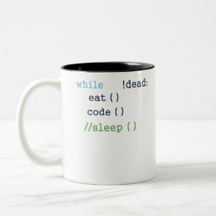 Eat Code Sleep Coder Programmer Software Developer Two-Tone Coffee Mug