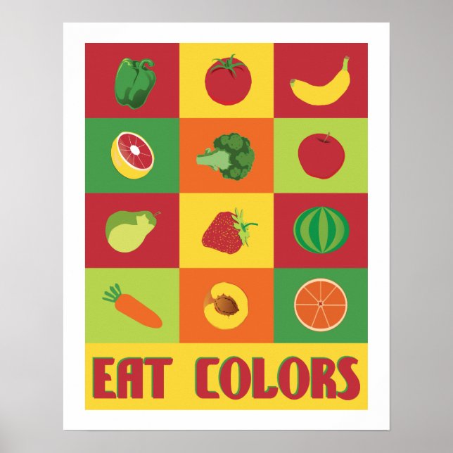 Eat Colours Fruit and Vegetable poster (Front)
