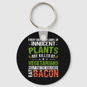 Eat Con Anti Vegan Bbq Breakfast Food Key Ring