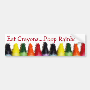 Eat Crayons Bumper Sticker