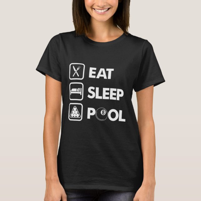 Eat  cue sport T-Shirt (Front)