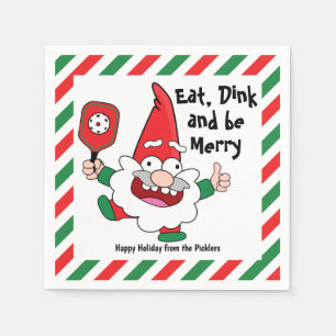 Eat, dink and be merry Christmas pickleball Napki Napkin